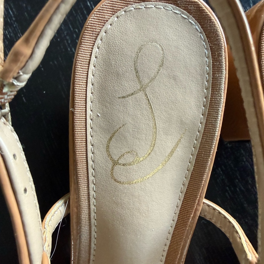 Sam Edelman Tan and Black Slingback Heels - Picture 7 of 9